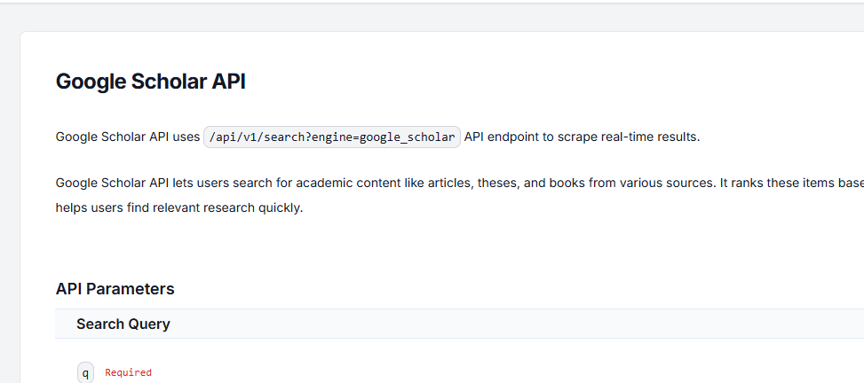 google scholar api searchapi