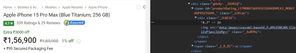 web scraping flipkart
